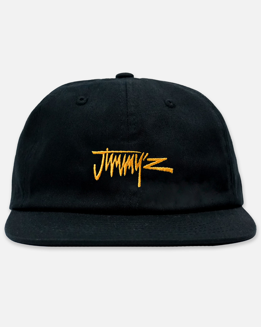 Jimmy'z Script Logo 6-Panel Cap