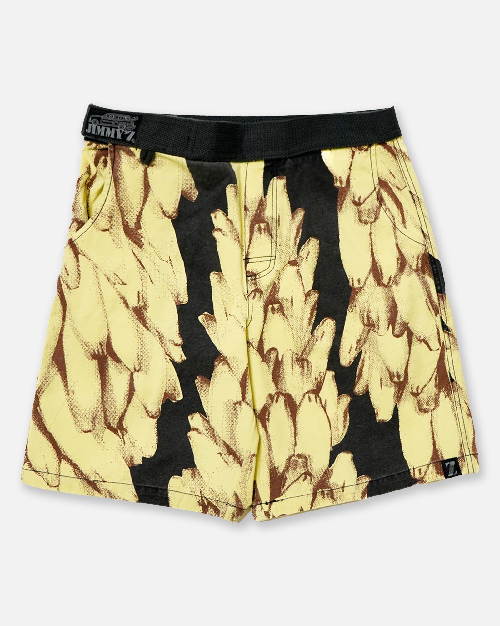 OVO NEON Yellow Owl French Terry XLG BLK SHORTS on sale (slim fit)